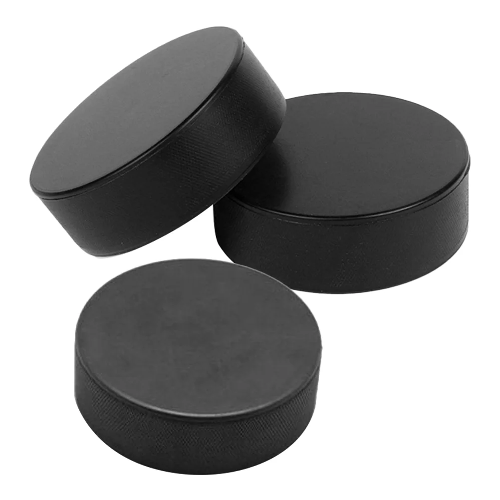 3 Pcs Hockey Training Supplies Balls Ice Puck Gym Game Race Black Multi-function Fitness