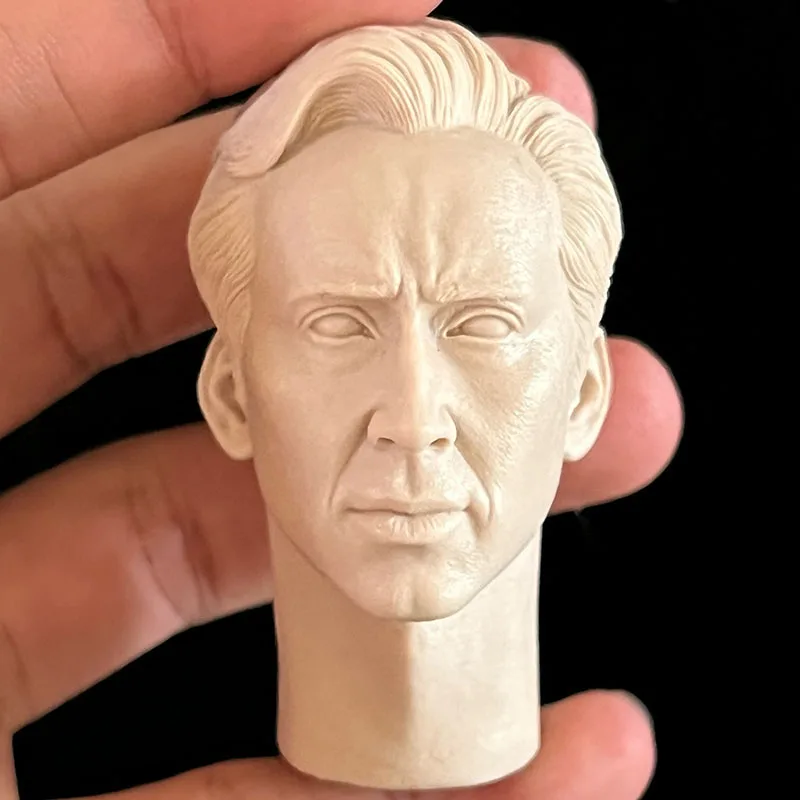 Unpaint 1/6 Arms Master Nicolas Cage Morgan Head Sculpt For 12'' Action Figure Model Diy Practice Drawing Model