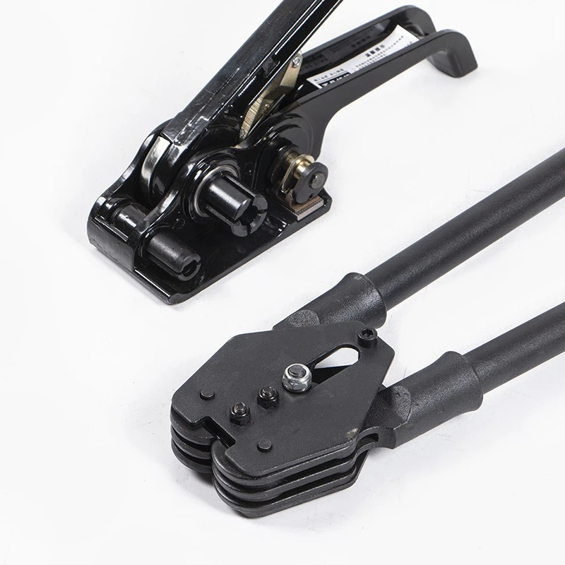 Flejadora de acero y plástico, máquina flejadora Manual integrada, tensor, alicates de flejado para embalaje