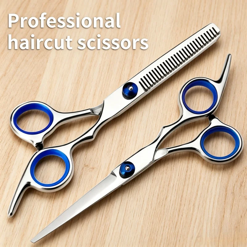 

Stainless Steel Hair Cutting & Thinning Scissors, Professional Barber Shears for Salon & Household Hairdressing
