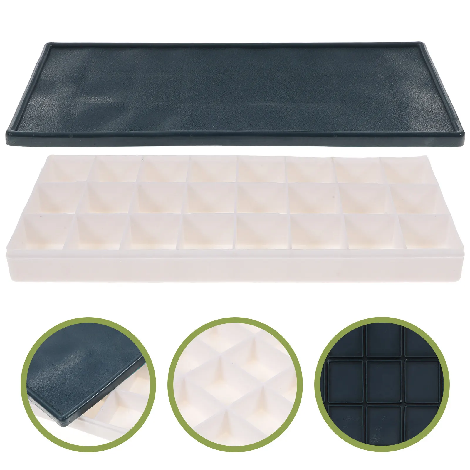 

Plastic Paint Box Airtight 24 Large Deep Wells Moisture Seal Palette for Watercolor Gouache Acrylic Oil Painting