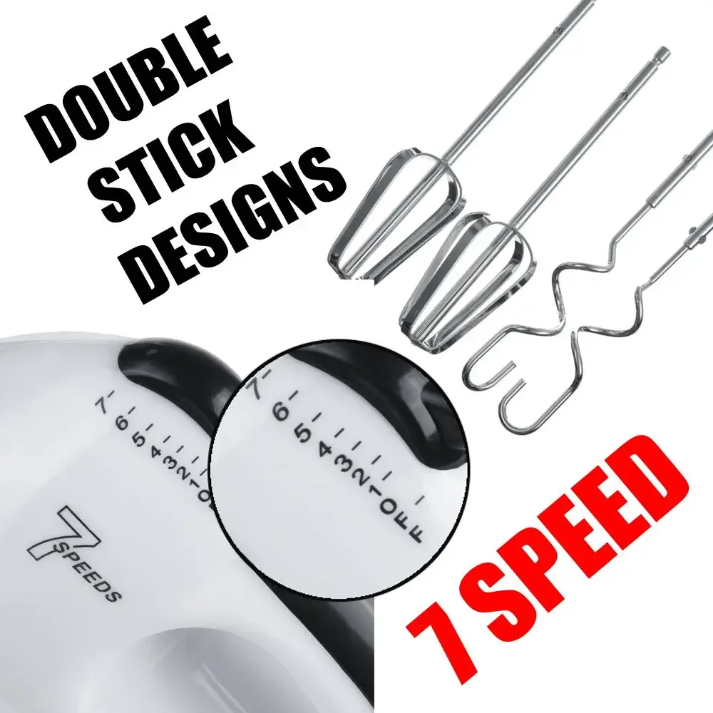 Máquina eléctrica de 7 velocidades de 1,7l, Mezclador de alimentos, soporte de mesa, mezclador de masa para pasteles, batidor de huevos de mano, licuadora para hornear, máquina para batir crema