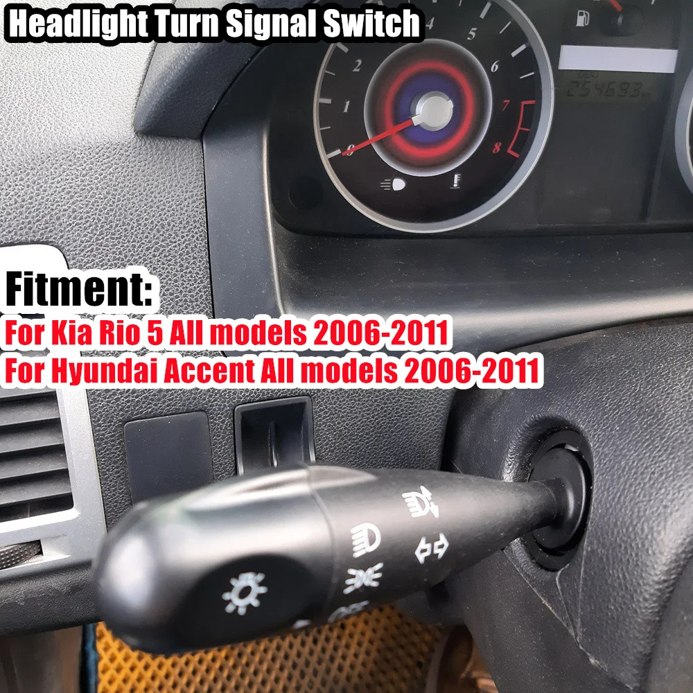 High Quality Headlight Turn Signal Switch Accessories For Hyundai Kia Accent Rio 2006-2011 93410-1G000 93410-1C000 93410-1C200