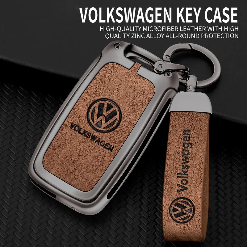 Leather Car Remote Key Case Cover Shell For Volkswagen VW Polo Bora Beetle Tiguan Passat B5 B6 B7 Golf EOS Scirocco Accessories