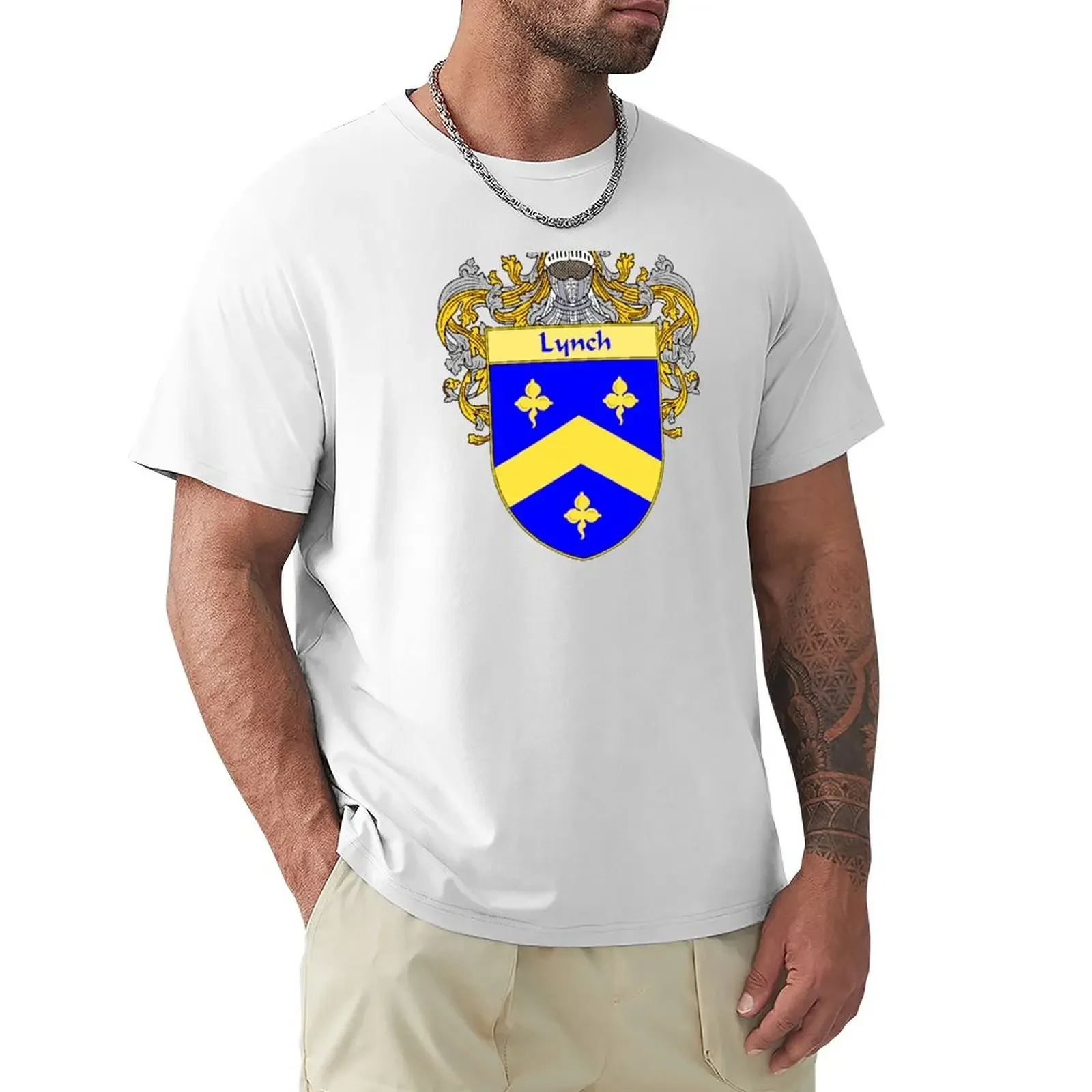 

Lynch Coat of Arms/Family Crest T-Shirt quick drying Aesthetic clothing Blouse Short sleeve tee men