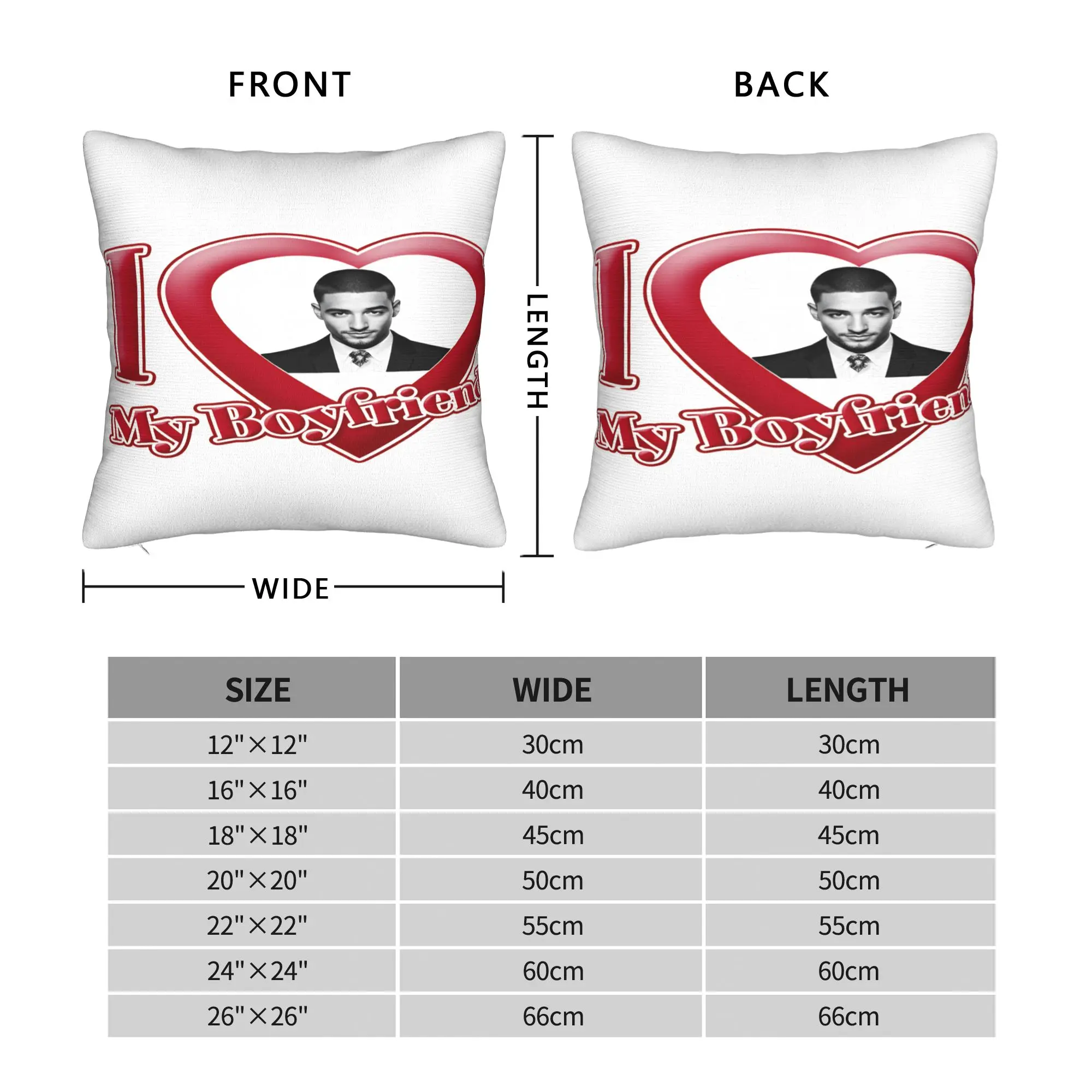 Rapper M-Maluma Muisc Pillow Cover I Love My Boyfriend Design Cushion Cover Cute Funny Pillow Case For Sofa Car Home Decor