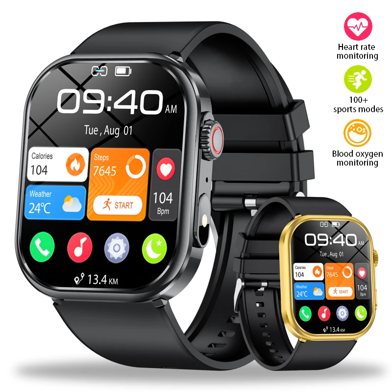 

LIGE Новые 2,01 "HD-экран Смарт-часы для мужчин Спорт на открытом воздухе Фитнес-трекер Монитор здоровья Bluetooth Вызов Смарт-часы для Android ios