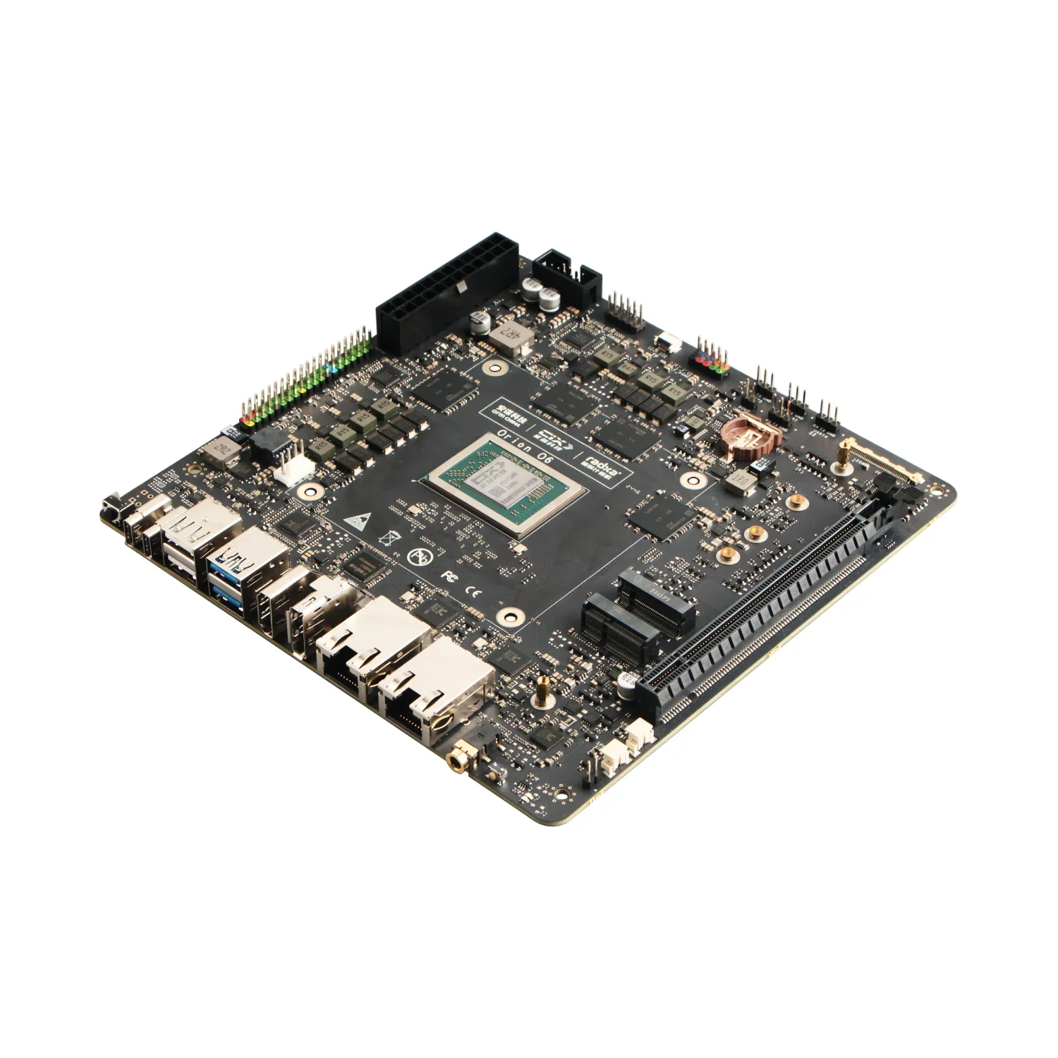 Radxa Orion O6, World's First Open ARM V9 Mini ITX Motherboard, 12-core CPU, 28.8TOPs NPU, LPDDR5 and PCIe Gen4 16-lane