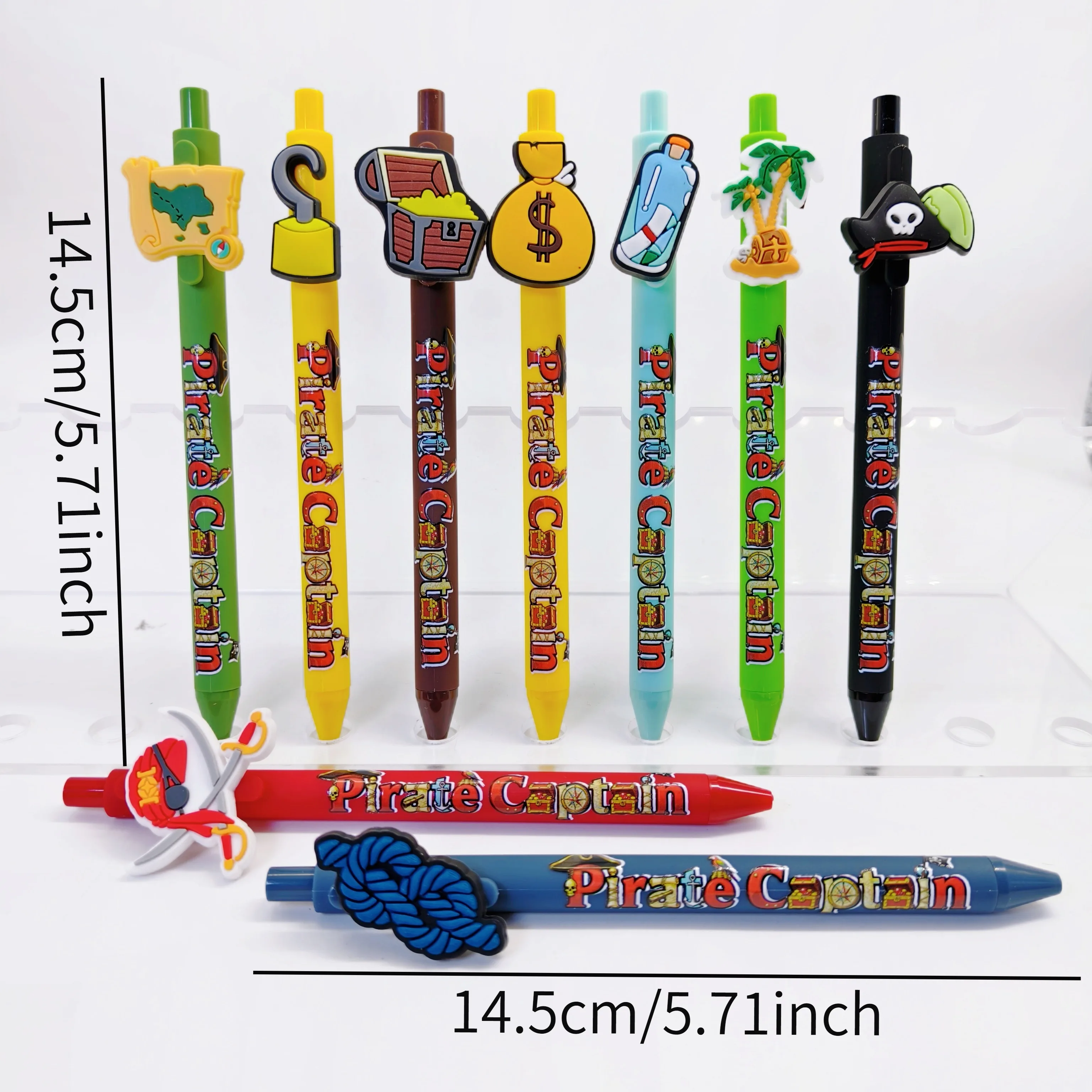 9pcs/18pcs Pirate themed ballpoint pen Drifting bottle Flag ballpoint pen suitable for use in student offices