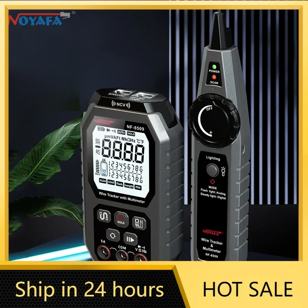 

NOYAFA NF-8509 Network Cable Tester Wire Tracker Multimeter Ethernet Wire Tracker DC AC Voltmeter Tracing/Length Test/POE Test