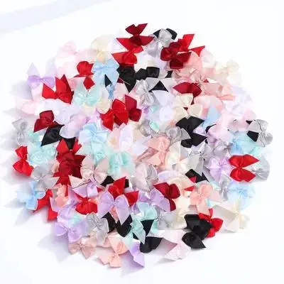 

180pcs Small Bow Mini Bows Ribbon Decor Hair Accessories Clothing Embellishments Present Wrapping Polyester Colors Charm Design