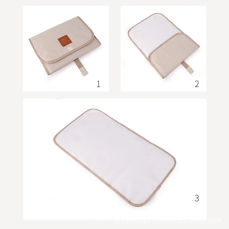 여행용 휴대용 기저귀 매트, 아기 기저귀 교환 매트, 가볍고 얇으며 접이식, 부드러운 손 세탁에 적합 |   유아용품