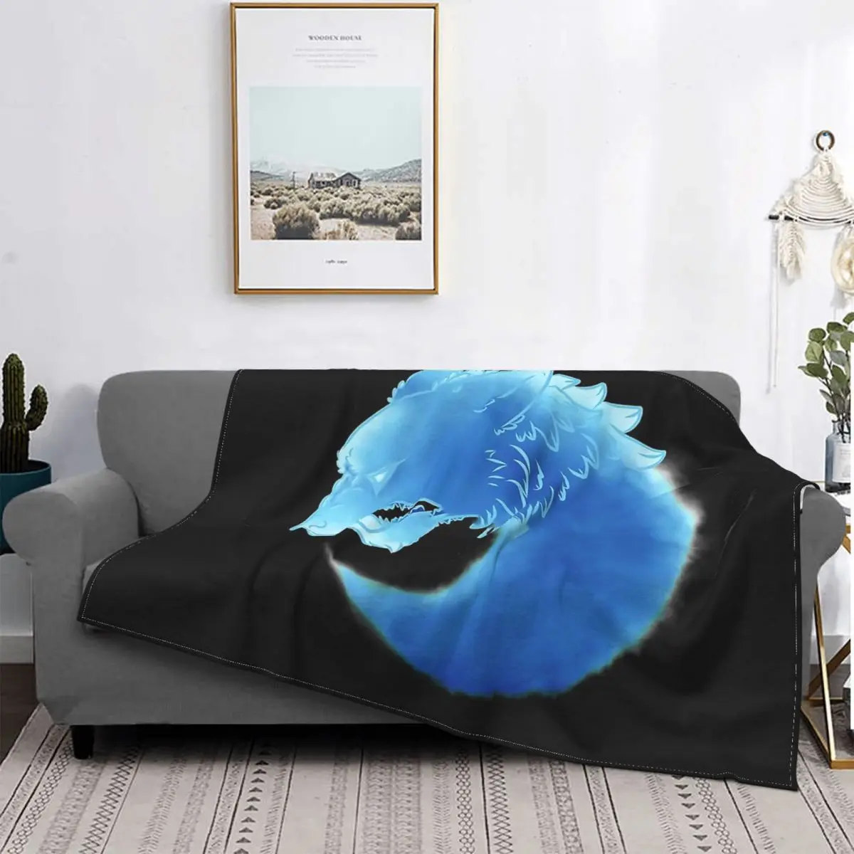 World of Warcraft Role-playing Game Blanket Fleece Flannel Breathable Shaman Ghost Wolf Throw Blankets For Sofa Bedspread