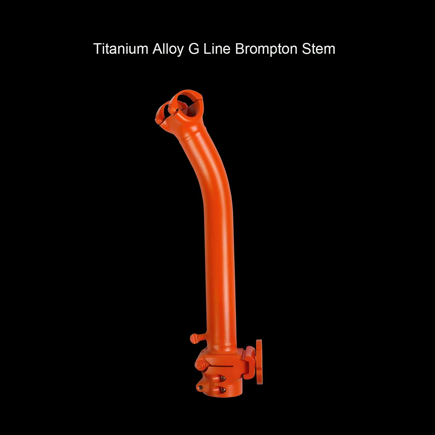 Adventure Orange‌ Color Painting Titanium Alloy G Line Brompton Bike Handlebar Stem 3D Printed
