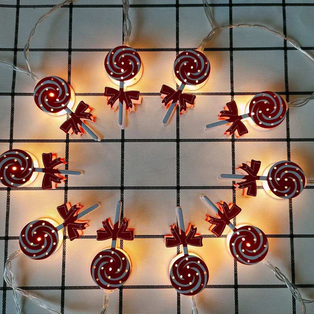 

1Pcs Candy String Lights Lollipop Design LED Decorative Xmas Lights String Indoor Outdoor Bedroom Party Hanging Romantic