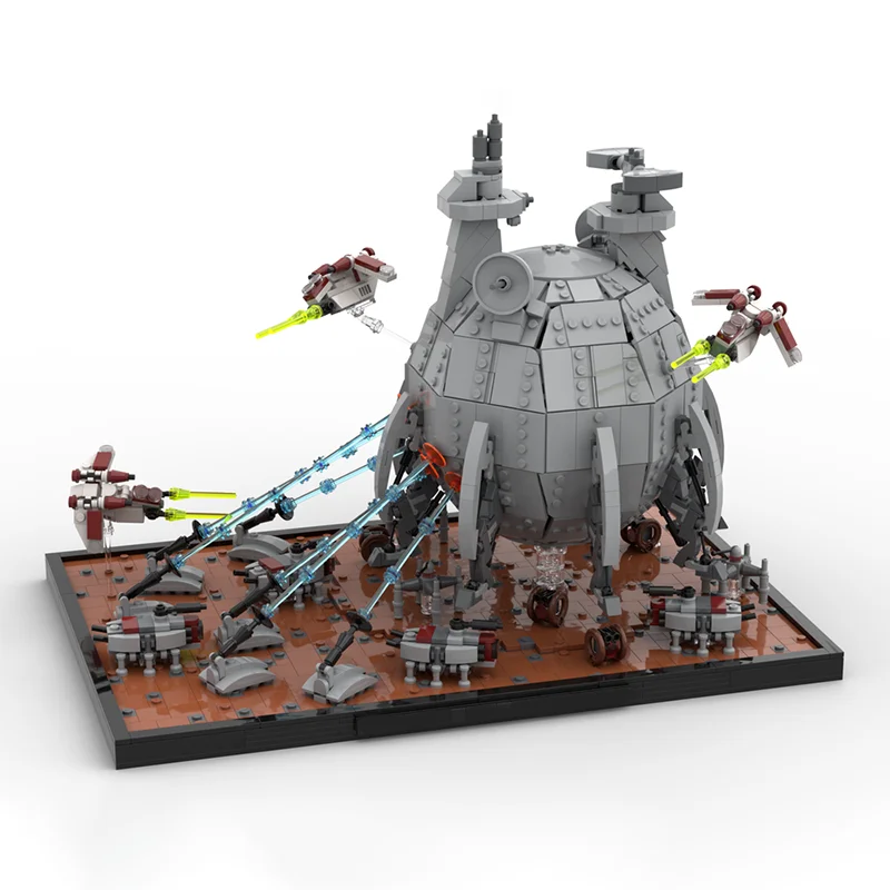2667 elementów MOC Bitwa na Geonosisie Diorama Statek Gwiezdny Model Prezent Świąteczny Klocki Konstrukcyjne Zestaw do Składania DIY Zabawka dla Dzieci