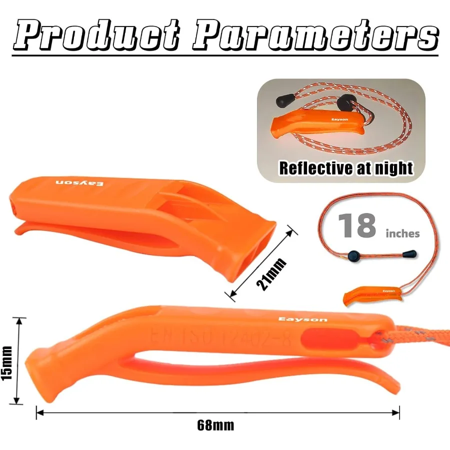 4 قطعة صافرة الطوارئ سوبر بصوت عال صفارة إنقاذ مع الحبل للسلامة تنبيه القوارب السباحة التجديف التنزه التخييم Huntin #2