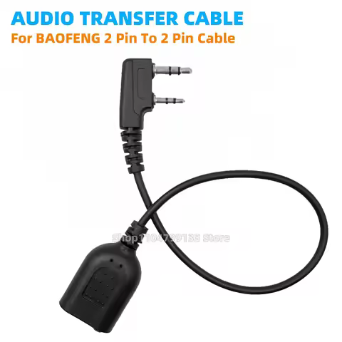 Universal 2 Pin To 2 Pin K-Type Headset Earpiece Adapter For Baofeng Walkie Talkie BF-888S UV-5R/17/32 Quansheng UV-K5/K6 Radios