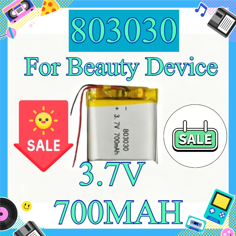 803030 Lithium Polymer Battery Rechargeable Li‑Po Battery For Beauty Device Mini Speaker Dog Trainer Night Light