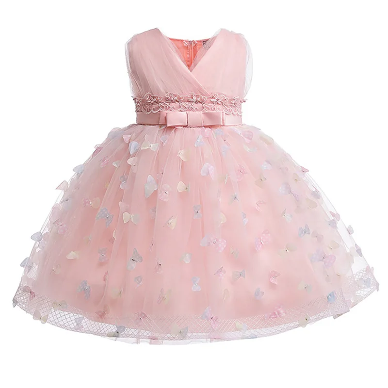 Girls Princess Flowers Elegant Weddings Dress Party Princess Dress Kids Clothes Girls Dresses for Christmas New Year custumes