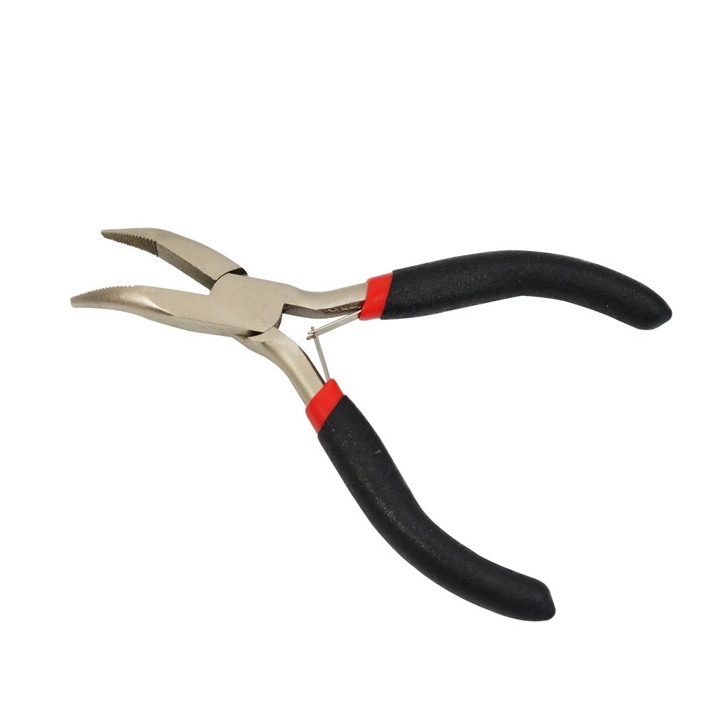 1 Piece Hair Extensions Pliers with Black Handle Hair Extensions Tool for Micro Rings Beads & Feather Hair Extension