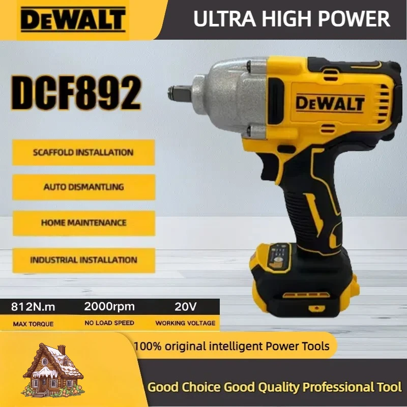 

DeWalt DCF892 Brushless Electric Wrench 18V-20V 1/2Inch High Torque 3 Speed Impact Driver Auto Repair Power Tools