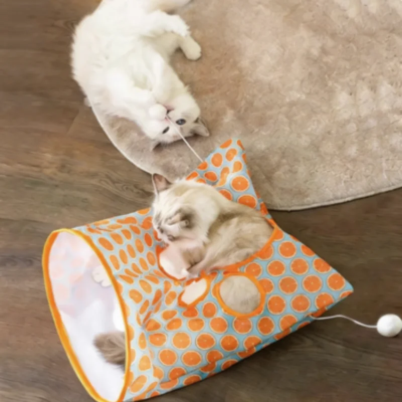 Interactive Cat Tunnel Bag with Peek Hole Smart Play Game Mouse Hunting Toy for Kittens Indoor Fun Drilling Pet Activity Toy - view 5