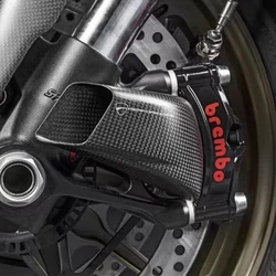 DUCATI 899 959 1199 1299 Panigale Streetfighter V4 V2 Carbon Fiber 100MM Front Caliper Radiator Cover Air Duct Brake Cooling For