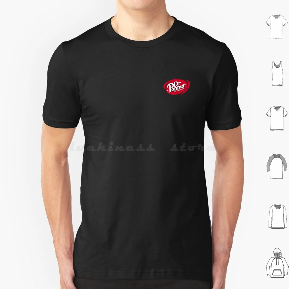 Dr Pepper T Shirt Big Size 100% Cotton Dr Pepper Soda Pepper Drink Vintage Dr Funny Retro Pop Coke Cute Cola Food Red