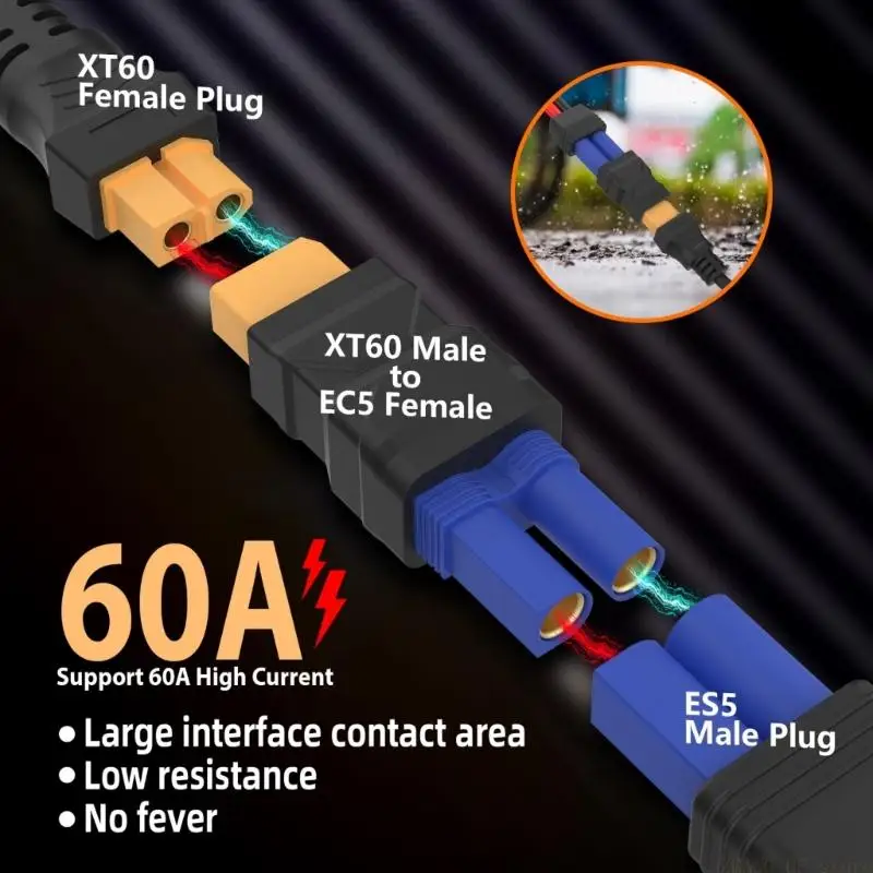 M5TD XT60M XT60FE EC5 Coupler for Batteries and Electronic Controller Equipment