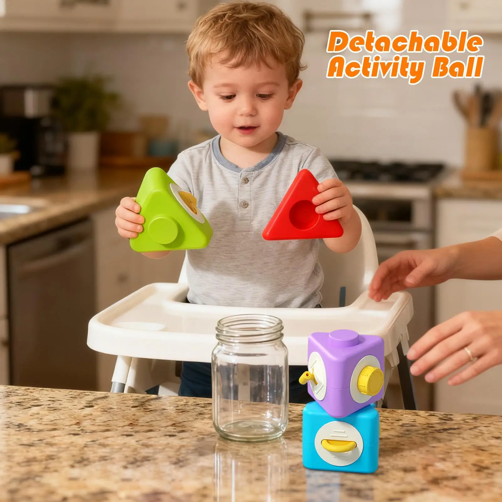 Blocs de construction pour bébés, jouets éducatifs à moteur fin amovible, blocs empilables détachables, jouets pour bébés, garçons et filles