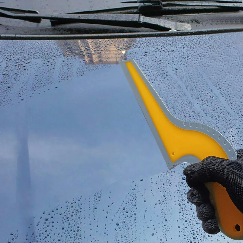 Escurridor de vidrio para ventana de coche, borde de goma suave, envoltura de vinilo, raspador de tintado, limpiaparabrisas de agua, eliminación de