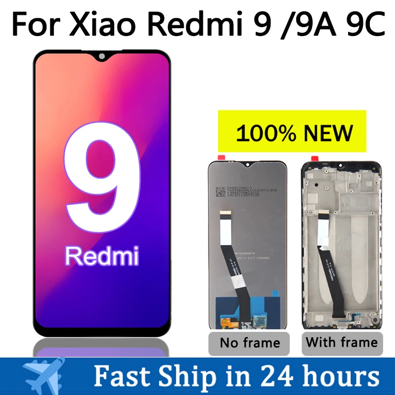 6.53\'\'Display For Xiaomi Redmi 9A/9C LCD Display Touch Screen Digitizer M2006C3LG M2006C3MG Assembly Replacement Parts