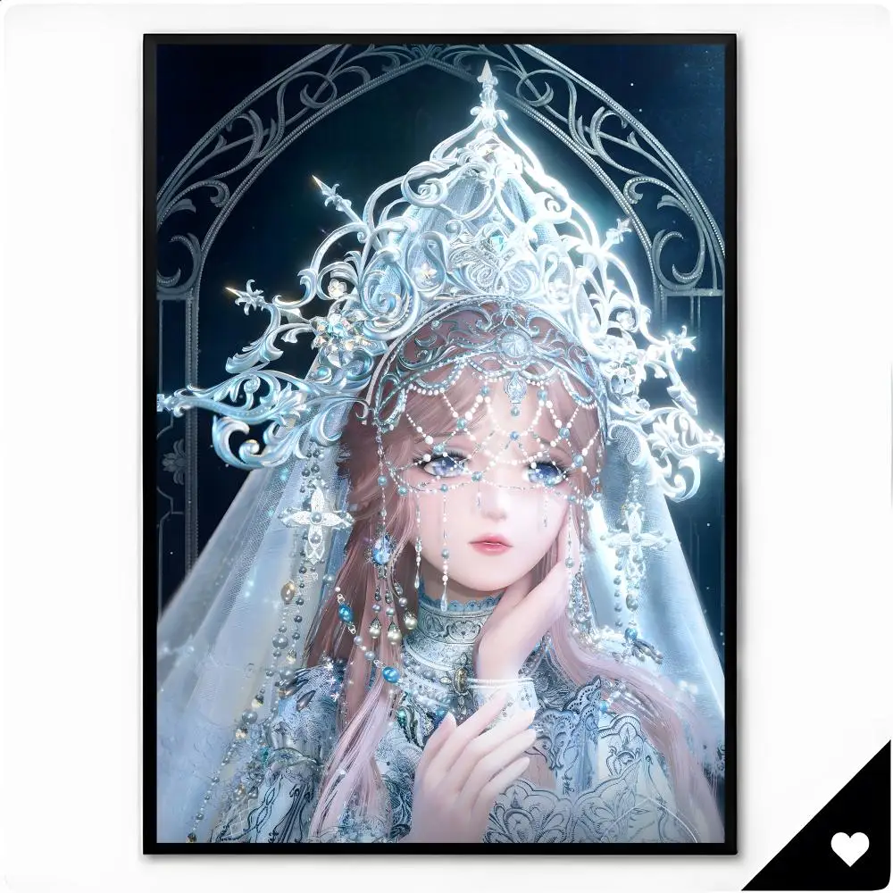 Game Dress Up Simulation I-Infinity Nikki Poster Framed Wall Art Painting for Living Room Interior Decor and Gift Options