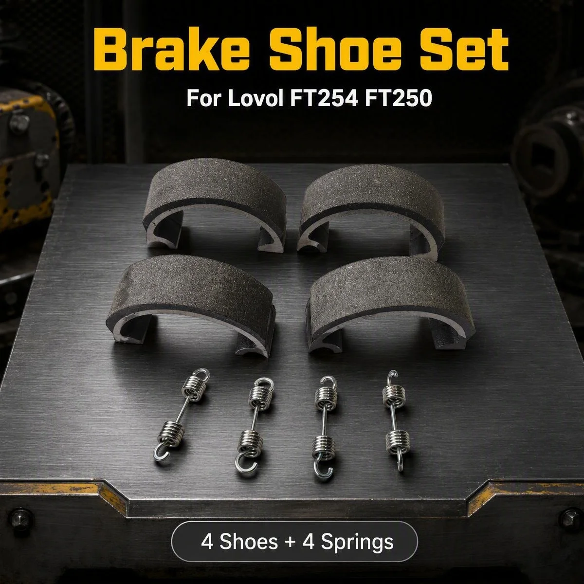ft25043012、lovol-ft250a-ft254-te254トラクター用ブレーキシュー、4個フルセット