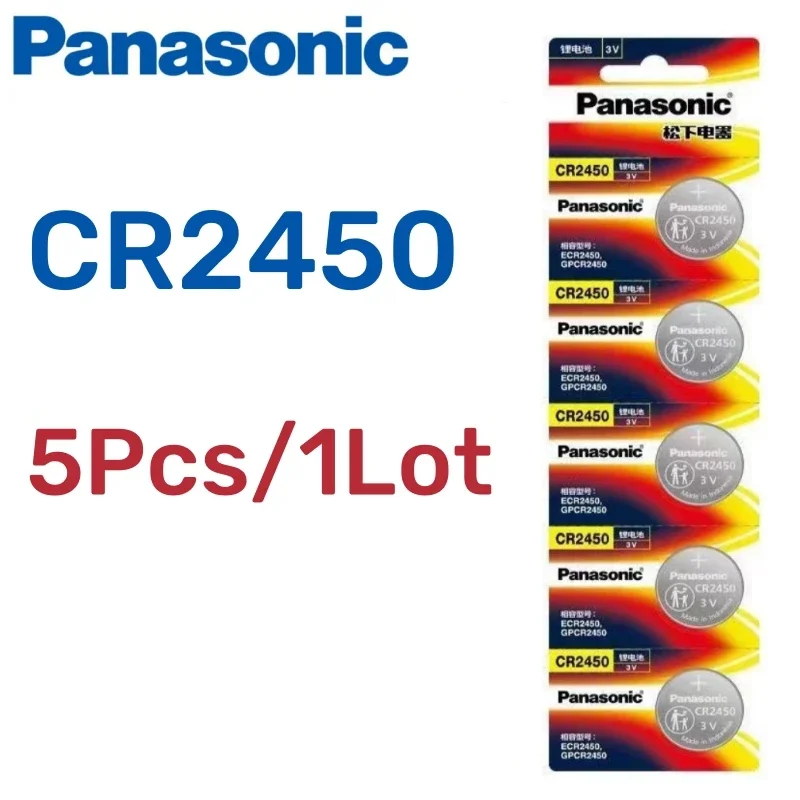 5-30Pcs Original Panasonic CR2450 Watch Buttom Battery 5029LC ECR2450 BR2450 CR 2450 3V 600mAh Lithium Coin Cell Batteries