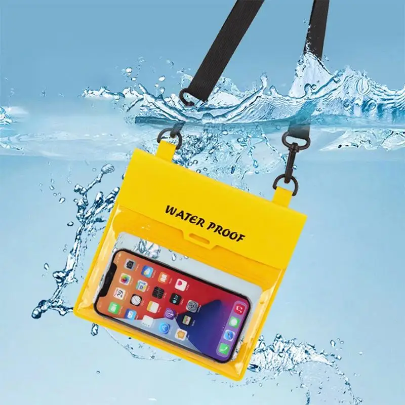 Waterproof Phone Pouch Large Capacity with Adjustable Waist Strap Touch Screen for Hiking Water Sports view 2
