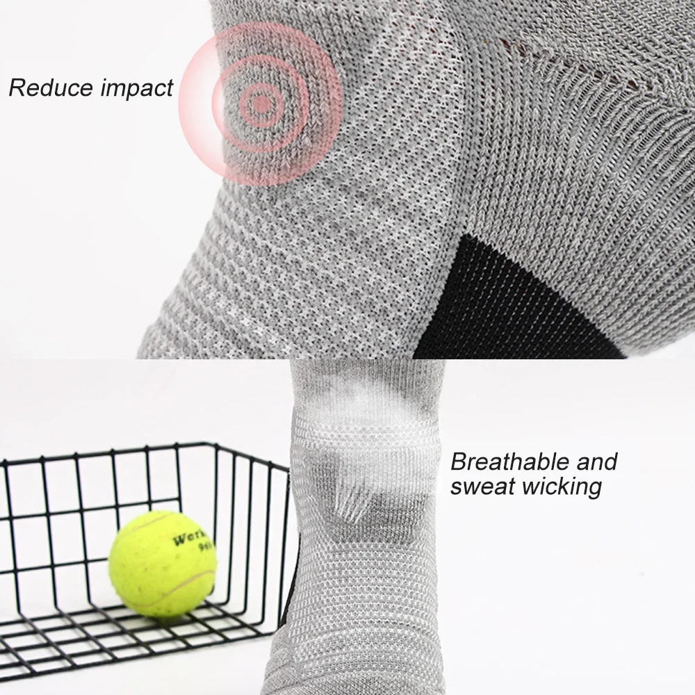 1Pair Adults Children Running Ankle Socks Athletic Compression Socks Low Cut Cushioned ,Ankle Support for Basketball Runnning