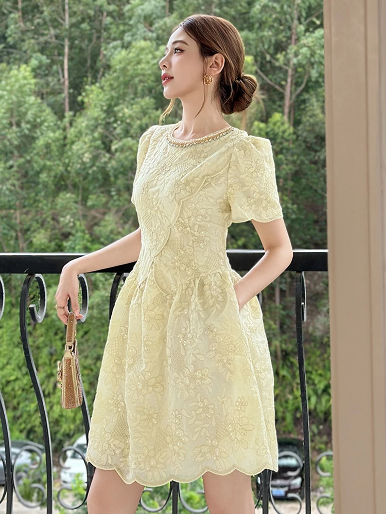 Vrouwen zoete delicate verjaardagsfeestje jurk elegant mooi borduurwerk pailletten diamanten baljurk vrouwelijke prom vestidos gastheer