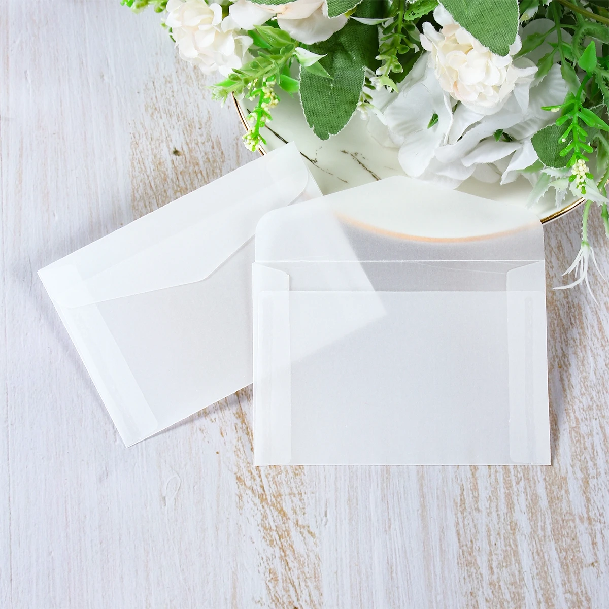 50pcs Semi-transparent Envelopes Greeting Card Paper Envelope For DIY Postcard Card Storage Wedding Invitation Gift Packing