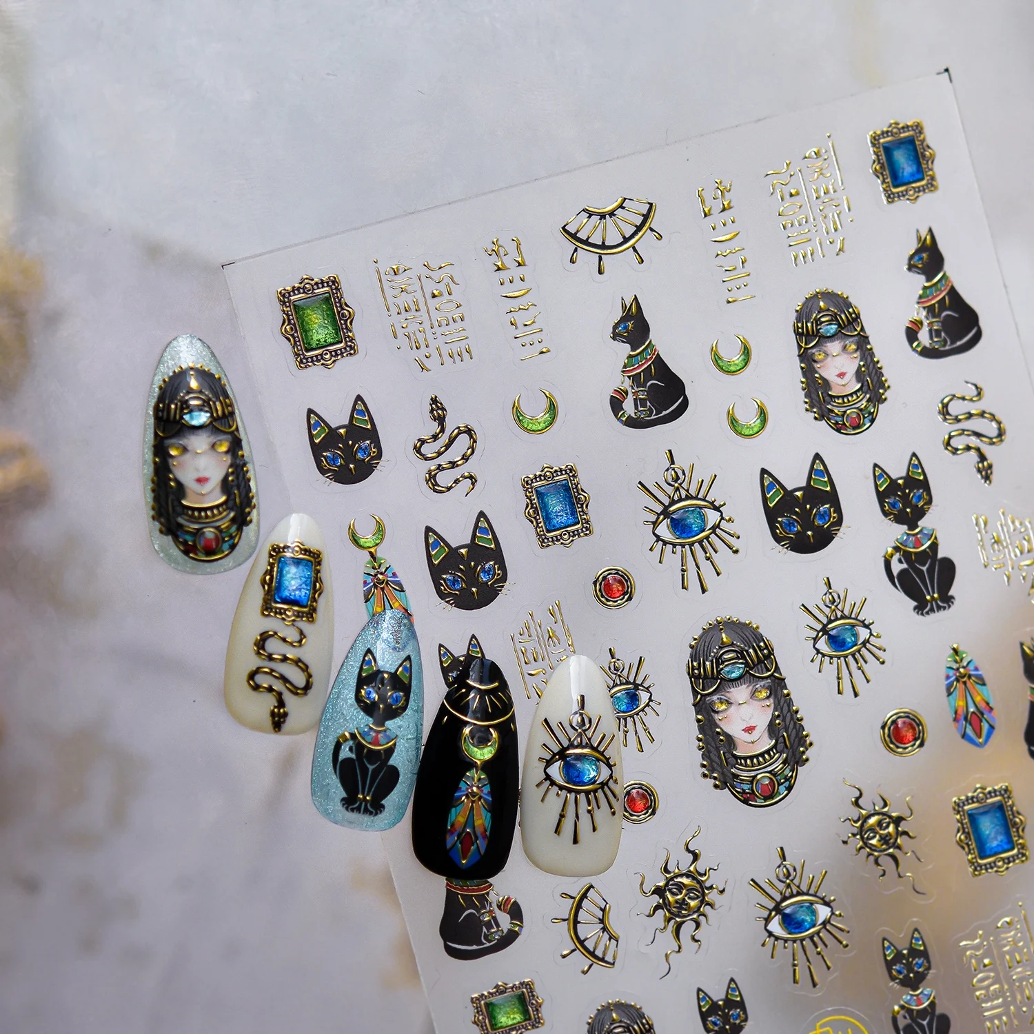 1PCS 5D Embossed Cartoon Anima - Nail Art Queen ulasan dan harga