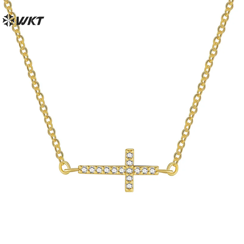 

WT-MN997 WKT Amazing Cubic Zircon Beautiful Design Necklace For Women 24k Real Gold Plated As Gifts