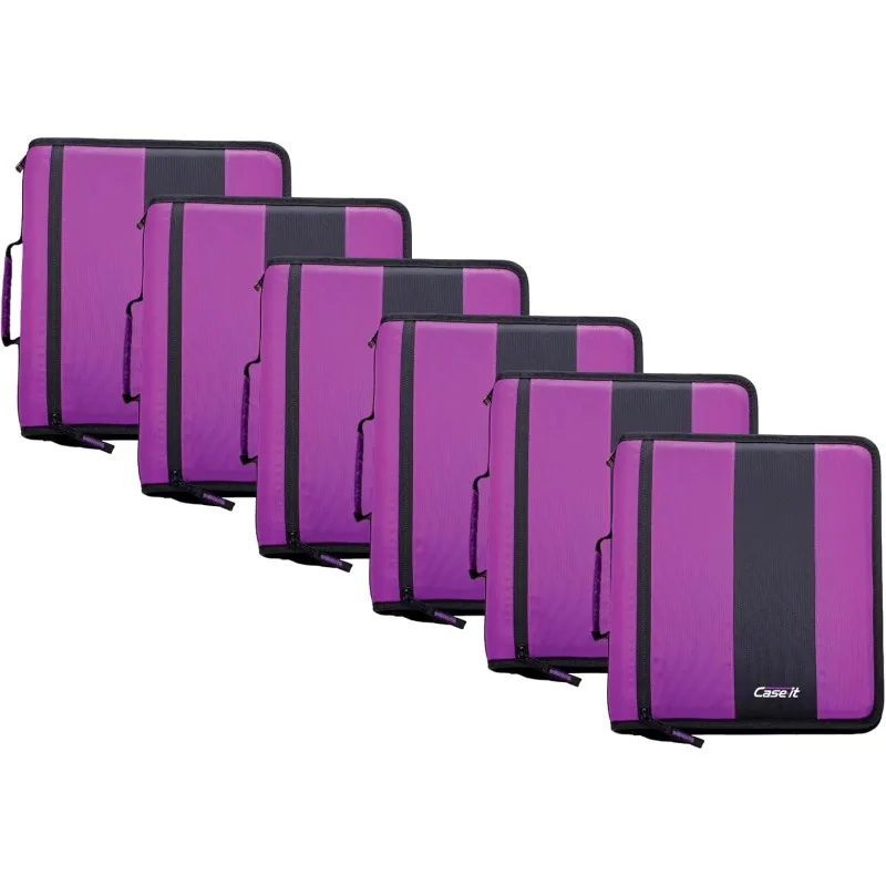 

Case it Classic Zipper Binder | 2-Inch O-Rings, 350 Sheet Capacity, Multiple Storage Pockets & Shoulder Strap | School & Office