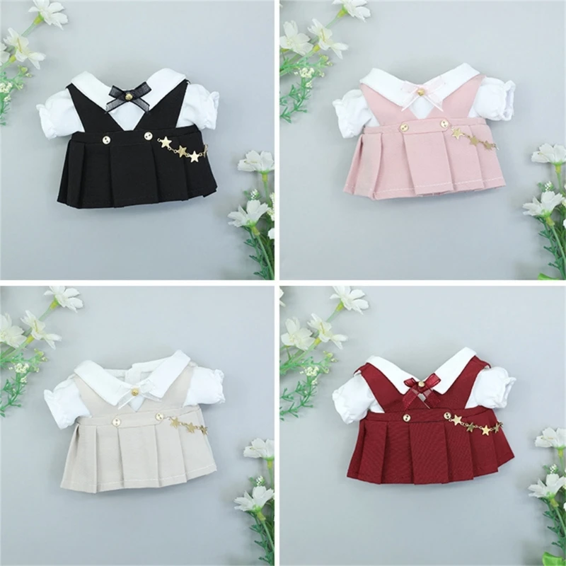 

8’’ Plush Clothes for 20CM Cotton Rag-Doll Fashion Skirt Reborns Clothing