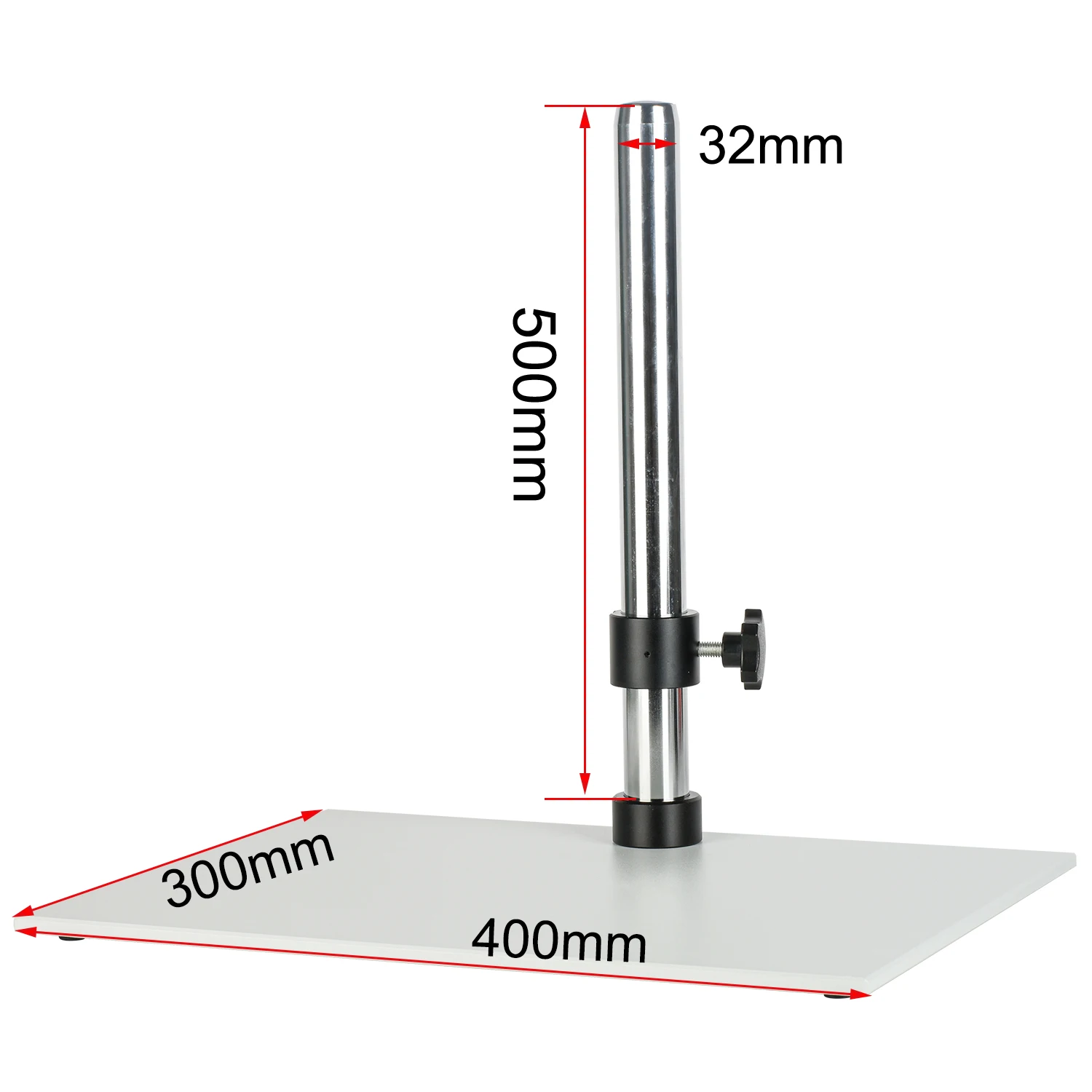 Mikroskop KOPPACE Biały wspornik Kolumna Długość 500 mm Rozmiar podstawy 400 * 300 mm Kolumna 32 mm Średnica