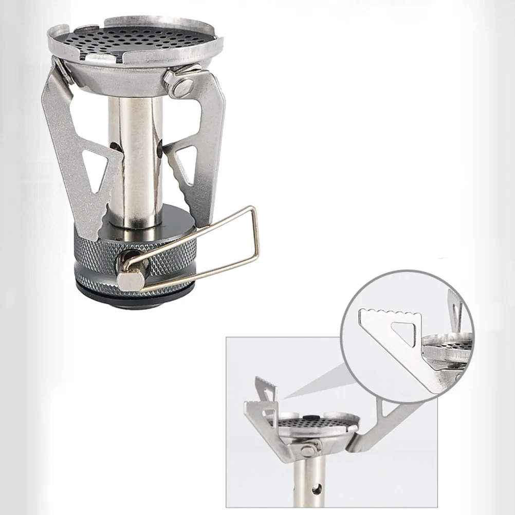 Mini Gas Stove Furnace End Folding Portable Lightweight High Thermal Efficiency for Outdoor Camping Hiking Picnic