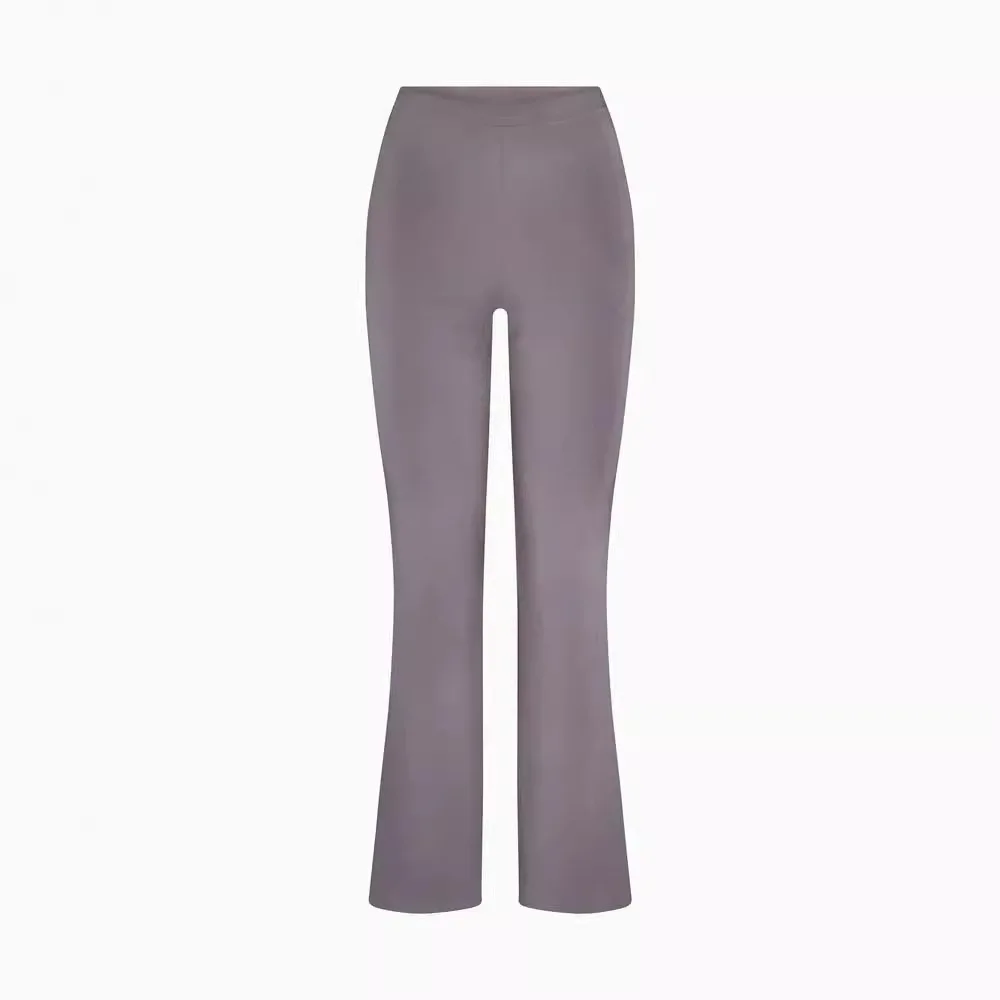 KHY Kylie same grey suede stretch space cotton trousers Slim casual pant
