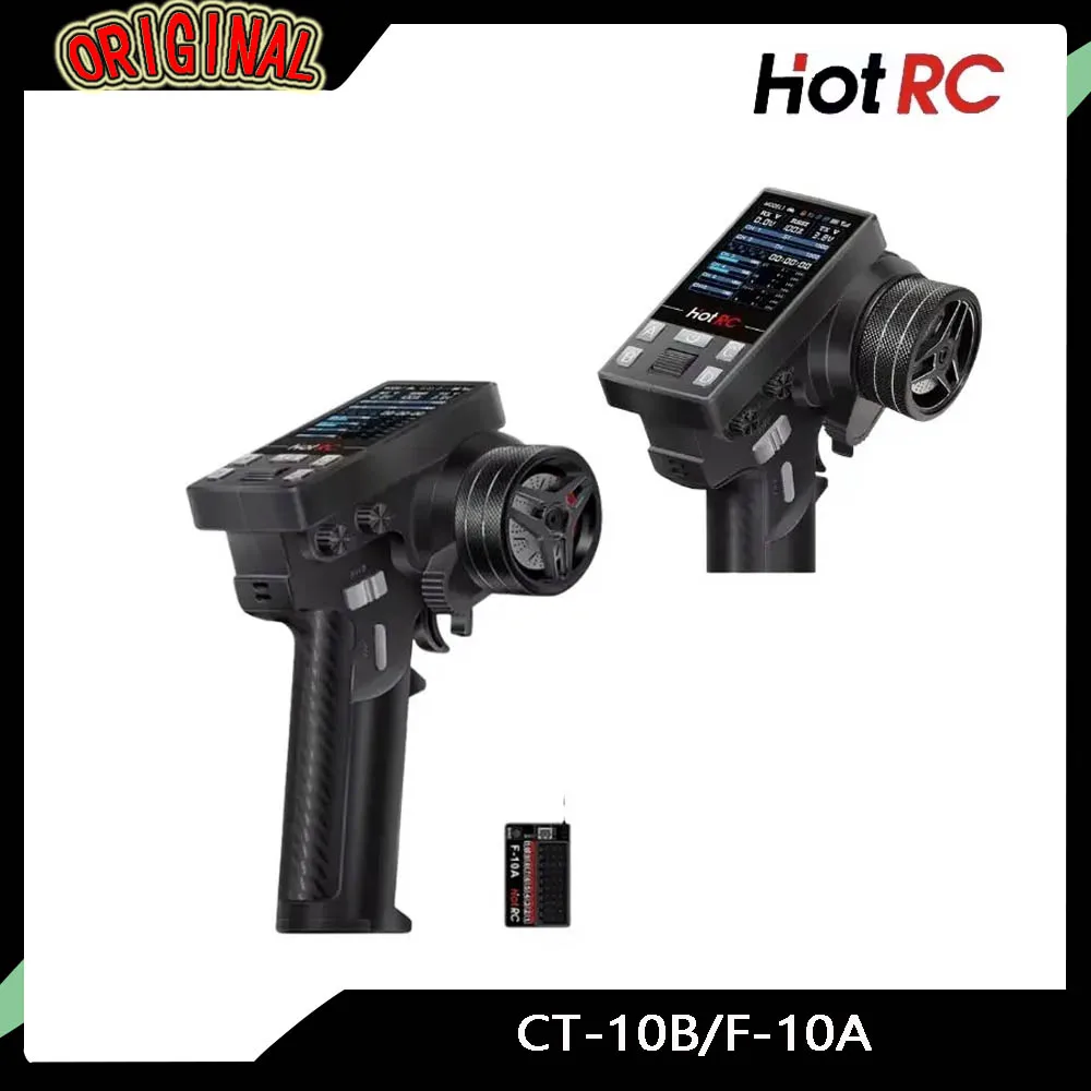 

HotRC CT-10B 2,4 ГГц 10-канальный пульт дистанционного управления | Цветной экран, 10-канальный приемник в комплекте — для радиоуправляемых автомобилей, кораблей и баков