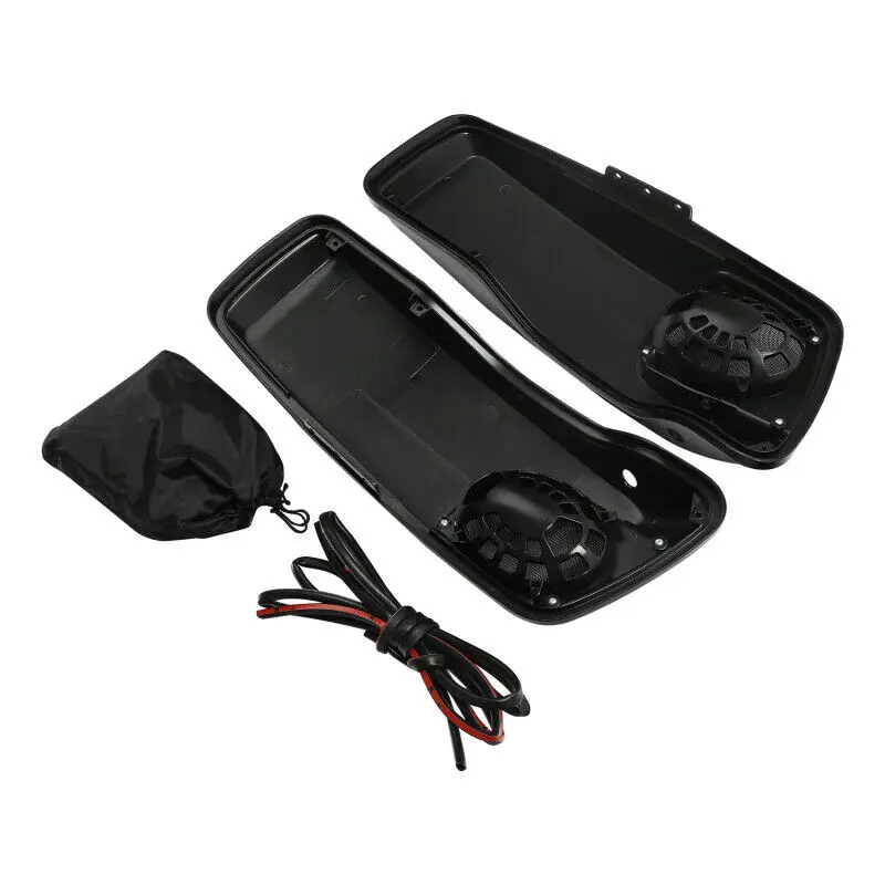 Tapas de alforja para motocicleta, recortes de altavoz para Harley Touring Road Glide, FLT, FLH, FLHTCU, 2014-2024, 2019