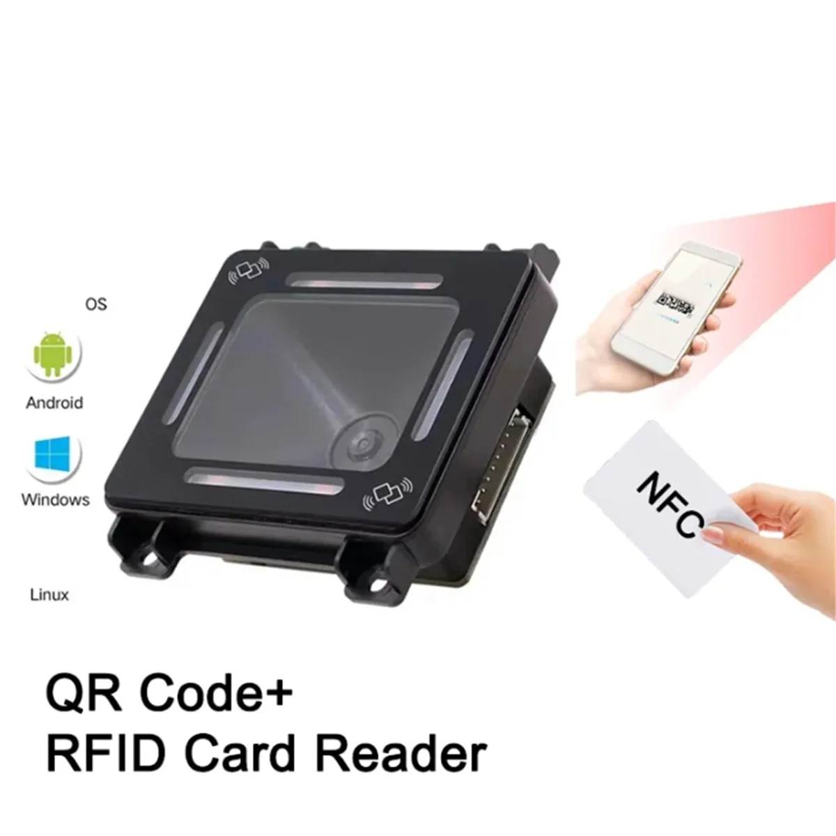 EP8280 QR Code RFID Card Reader NFC 1D 2D QR Code Reader Access Control Barcode Scanner USB Wiegand for Kiosk Turnstile